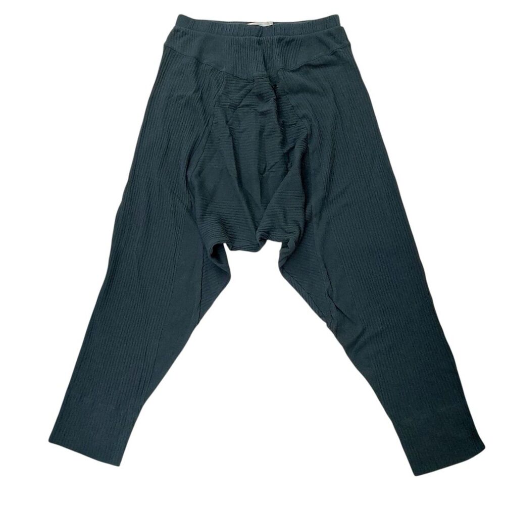 Free People FP Beach Harem Pants Womens Small Black Ribbed Drop Crotch Lounge